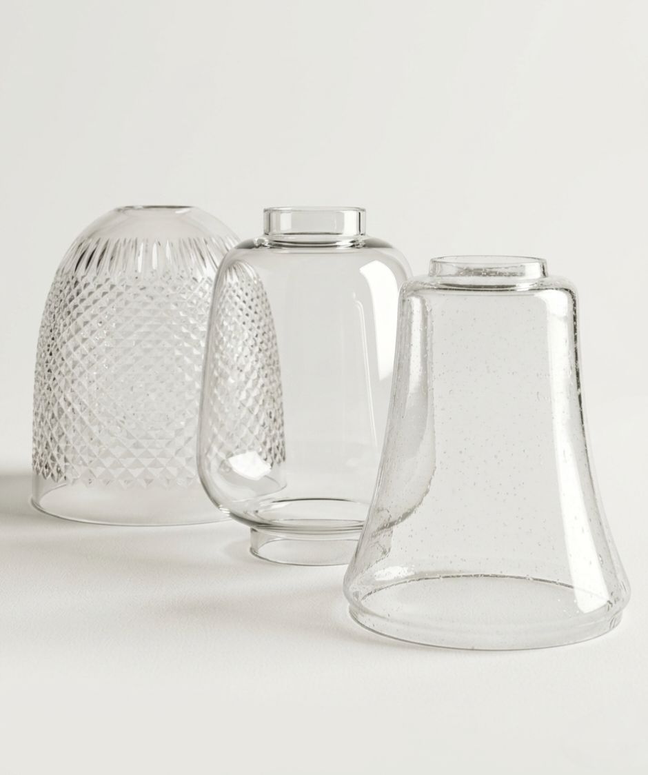 Glass lamp fittings 