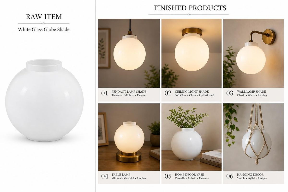 Glass Round globe (Frosted)